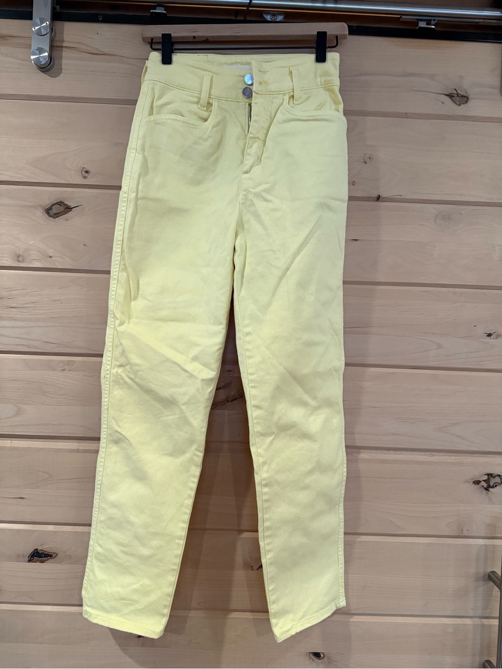 Swedish Hasbeens Size 26 Soft Butter Yellow Chinos